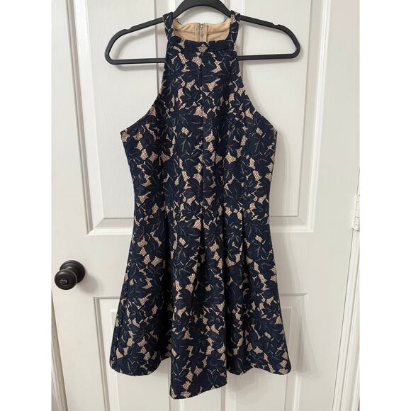 Altar’d State Barton Navy Lace Halter Dress Size M - Picture 3 of 5